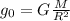 g _{0} = G\frac{M}{R ^{2} }