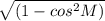 \sqrt{(1 - cos ^2 M)}