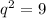 q^2=9