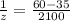 \frac{1}{z}= \frac{60-35}{2100}