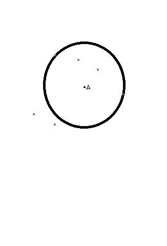 Начерти круг с центром а и радиусом 2 см. отметь две точки a) лежащие на окружности b)лежащие внутри