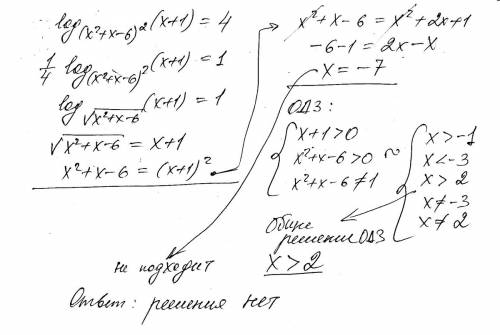 Log2 по основанию x-1=3 log2 по основанию корень из x +4logx^2 по основанию 4+9=0 log(x^2+x-6)^2 по