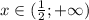 x \in ( \frac{1}{2}; + \infty)