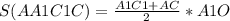 S (AA1C1C) = \frac{A1C1+AC}{2} *A1O