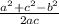 \frac{a^2+c^2-b^2}{2ac}