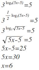 Решите уравнение: 3^log9(5x-5) = 5 ^ - это степень