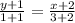 \frac{y+1}{1+1}= \frac{x+2}{3+2}