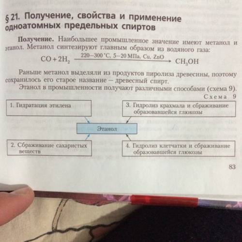 получения одноатомных спиртов