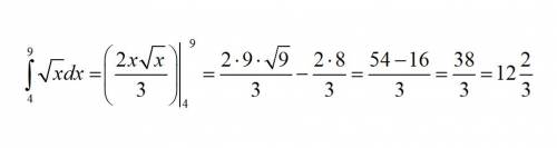 Найдите площадь фигуры, ограниченной прямыми у=корень из икс, у=2, х=9 если можно, с подробным объяс