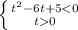 \left \{ {{ t^{2}-6t+50}} \right.