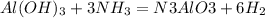 Al(OH)_3+3NH_3=N3AlO3+6H_2