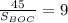 \frac{45}{S_{BOC}} =9