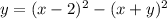 y=(x-2)^2-(x+y)^2