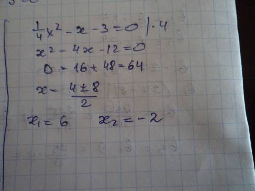 Решите уравнение : одна 4 х во 2- х-3=0