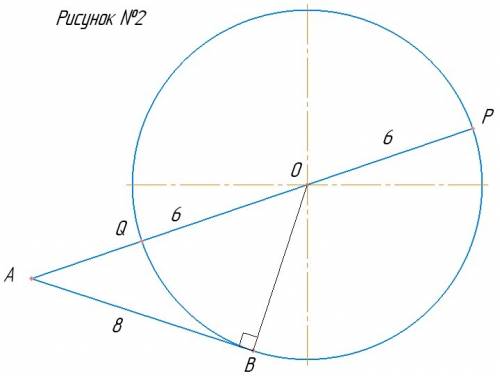 Дана окружность радиуса 6 с центром в точке o. через точку a, расположенную вне окружности, и точку