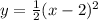 y=\frac{1}{2} (x-2)^2