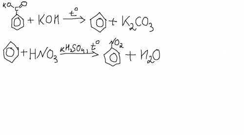 Циклогексан(pt; t)-> x1-> толуол(kmno4 водн.р-р)-> c6h5cook-> x1(hno3; h2so4; t)-> x2