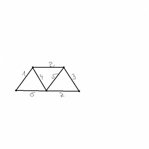Из 7 счетных палочек составь 3 треугольника