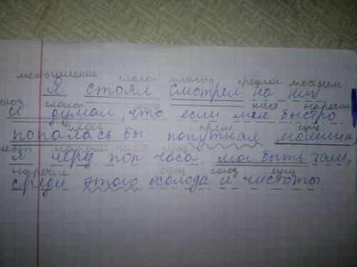 Синтаксический разбор предложения. я стоял смотрел на них и думал,что,если мне быстро попалась бы п