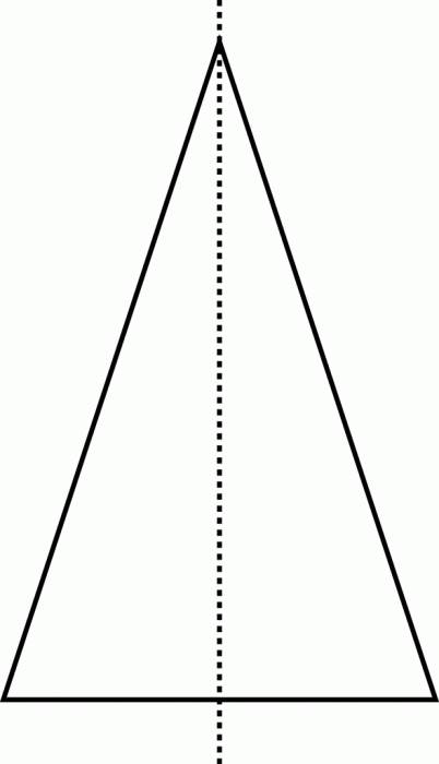 Как нарисовать высоту равнобедренного треугольника? ? можно поэтапно?