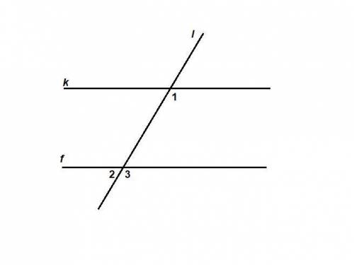На рисунке угол 1 равен 125 угол 2 равен 55 докажите что k параллельна f