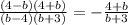 \frac{(4-b)(4+b)}{(b-4)(b+3)} =- \frac{4+b}{b+3}
