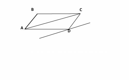 Начертите параллелограмм abcd. постройте его образ: а) при симметрии относительно прямой, проходящей