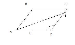 Биссектриса угла а параллелограмма авсд пересекает его сторону вс в точке е. найдите площадь паралле
