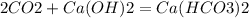 2CO2+Ca(OH)2=Ca(HCO3)2