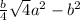 \frac{b}{4} \sqrt4 a^{2}- b^{2}