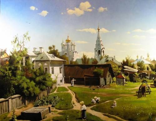 Написать сочинение описание по картине в.д.поленова московский дворик