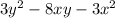 3y^2-8xy-3x^2