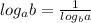 log_ab= \frac{1}{log_ba}