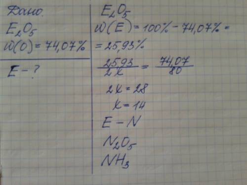 Елемент головної підгрупи v уьворює вищий оксид, масова частка оксигену в якому 74,07%. визначте цей