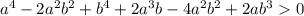 a^4 - 2a^2b^2 + b^4 + 2a^3b - 4a^2b^2 + 2ab^30