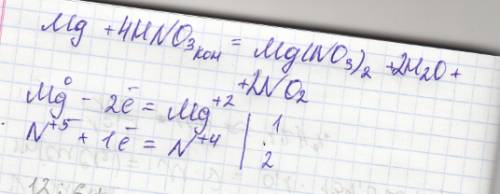 Mg+hno3(конц)-уравнять методом электронного
