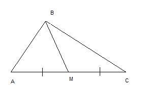 2)отрезок bm -медиана треугольника abc .докажите ,что справедливо следующие неравенство: bm< 1/2(