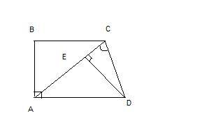 Втрапеции abcd угол a = 90 градусов, ac = 6 корней квадратных из 2, bc = 6, de - высота треугольника