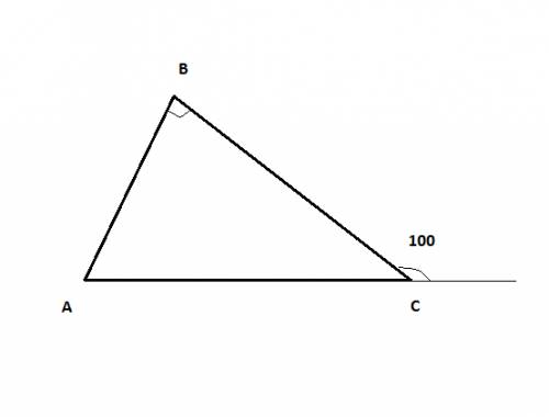 1.в треугольнеке abc сторона ab и bc равны, внешний угол при вершине c равен 130 градусев . найдите