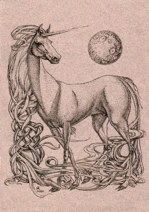 Эту белую лошадку ранее обычно изображали с передними ногами антилопы, козлиной бородкой и … . с чем