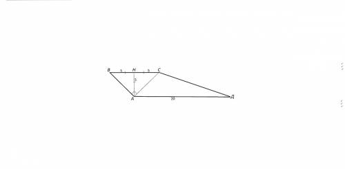 Основание трапеции равны 10 см и 20 см. диагональ отсекает от нее прямоугольный равнобедренный треуг
