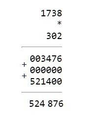 Один ученик умножил 1738 на 302 столбиком и получил в произведении 55516, другой на калькуляторе пол