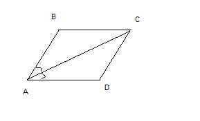 Впараллелограмме авсd диагональ ас является биссектрисой угла а. найдите сторону вс, если периметр а