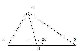 Впрямоугольном треугольнике биссектриса наибольшего угла образует с гипотенузой углы, один из которы