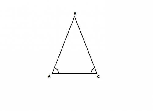 Докажите,что если два угла треугольника равны,то треугольник равнобедренный.