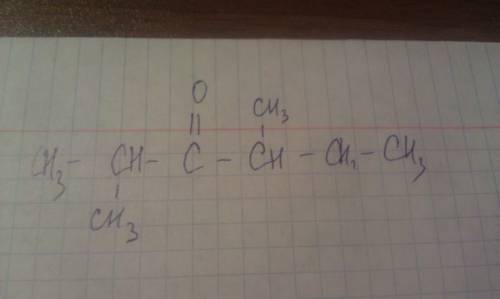 Напишите структурную формулу альдегида и кетона 2,4- диметилгексанона-3