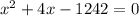 x^{2}+4x-1242=0