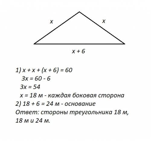Периметр равнобедренного тупоугольного треугольника равен 60 м. одна из сторон этого треугольника на