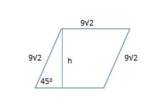 Найдите площадь ромба,сторона которого 9корень квадратный 2 ,а один из углов 45 градусов