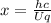 x= \frac{hc}{Uq}